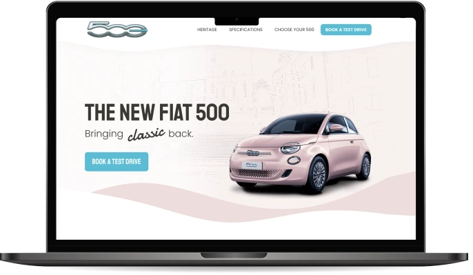 Fiat 500 Macbook mockup