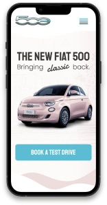 Fiat 500 iPhone mockup